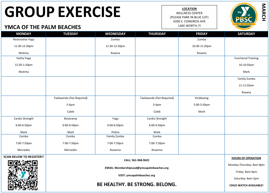 Fitness Schedule